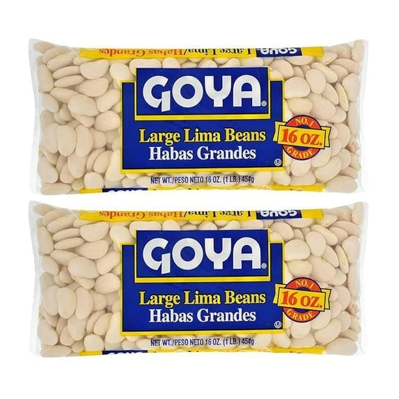 Goya Large Lima Beans (Butter Beans) – 2 Pack (16 oz Bags)