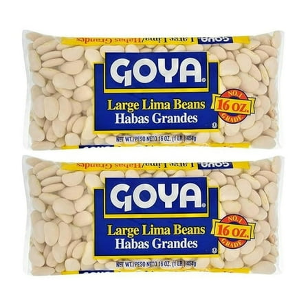 Goya Large Lima Beans (Butter Beans) – 2 Pack (16 oz Bags)