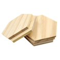 thumbnail image 1 of 25 piezas/paquete Etiquetas cuadradas Mosaico de madera Recortes de azulejos para manualidades Piezas Rodajas de madera cuadradas en blanco, 1 of 2