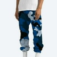 thumbnail image 4 of My Orders Gamivast Cargo Pants for Men Print Thin Hiking Pants Elastic Waist Drawstring Work Pants Multi Pockets Fit Pants Blue XL Pantalones De Hombre, 4 of 7