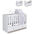 thumbnail image 1 of Cuna 3 En 1 Con Cajones Blanca Moderna Nordica Kingshouse, 1 of 10