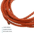 thumbnail image 3 of Uxcell Round Braided Leather Cord, 3mm Genuine Braided Leather Cords, Orange(2.2 Yards), 3 of 6