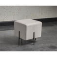 thumbnail image 2 of Sunpan Heston 17.75" Mid-Century Fabric Ottoman in Black/Gray, 2 of 5