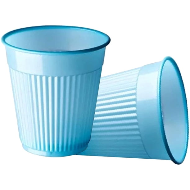 blue disposable cups