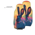 thumbnail image 6 of Honeii Neon Rabbit In Archway Print Car Seat Covers 2 Pieces, Full Set Universal Seat Covers for Cars, Waterproof Auto Seat Protectors, 6 of 7
