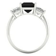 thumbnail image 4 of Three-Stone Engagement Ring for Women - 2.5ct Natural Onyx in 14K White Gold Promise Ring, 4 of 6