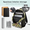 thumbnail image 4 of Yspwyqan Kids Backpack Set Ages 8-15, Camo Dinosaur Skeleton Backpack and Lunch Box Set with Water Bottle Bag, 17" Lightweight Casual Daypack for School Travel Hiking, 4 of 7