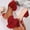Red, variant on Women's Bow Tie Heeled Sandals Block Chunky Heeled Satin Slip on Mules Comfortable Wedding Bride Dressy Shoes Beige 7.5(40)