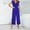 Blue, variant on Aloohaidyvio Women's Elegant V Neck Jumpsuit Casual Straight Trousers Business Romper Formal Jumpsuit Blue L
