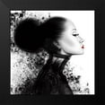 thumbnail image 2 of Hogan, Melody 15x15 Black Modern Framed Museum Art Print Titled - Fashion Profile Red Lips 1, 2 of 5