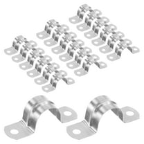 Uxcell 20-Pack Conduit Clamps, 3/4 in 304 stainless steel Rigid Pipe Strap M20 U Bracket Pipe Clamps for Plumbing
