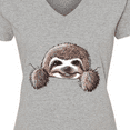 thumbnail image 4 of Inktastic KiniArt Sloth Women's V-Neck T-Shirt, 4 of 5