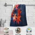 thumbnail image 4 of Autumn Leaves Maple Hand Towels 2 PCS, Japanese Fall Scenery Kitchen Towel Ultra Soft and Highly Absorbent,Decorative Fingertip Face Towel for Bathroom Hotel, 28.3"x14.4", 4 of 5