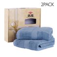 thumbnail image 1 of JML Cotton Blend Bath Towels 2 Pack, Soft Absorbent Breathable Quick Dry Towels, Blue, 1 of 3