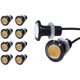 thumbnail image 2 of Bombilla LED Eagle Eye de 18 mm, luz DRL, ultra delgada, impermeable, carcasa de aluminio negro, coche, motocicleta, luz intermitente, luz antiniebla, trasera, luz de marcha atras, paquete de 10, amba esquí esquí Gafas de esquí, 2 of 2