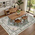 thumbnail image 4 of Area Rugs 10x14 Living Room Rug: Washable Rug Soft Vintage Boho Medallion Carpet Indoor Non-Slip Stain Resistant Large Carpets for Bedroom Dining Room Farmhouse Nursery Home Office Green Ivory, 4 of 18