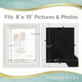 thumbnail image 5 of Langdon House 8x10 Weathered White Real Wood Picture Frames with Gold Accents, 2 Pack, Lumina Collection (US Company), 5 of 7