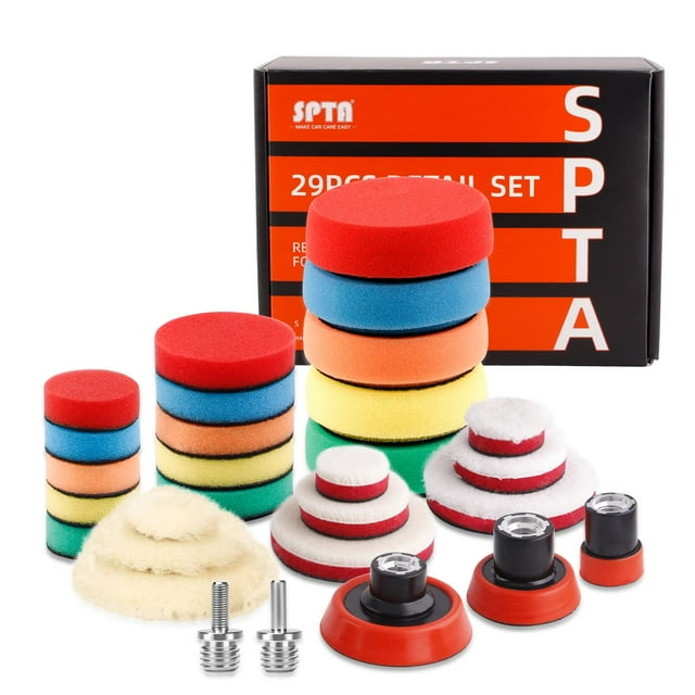 Kit de almohadillas pulidoras con detalles de brocas para pulir SPTA, 29 unidades