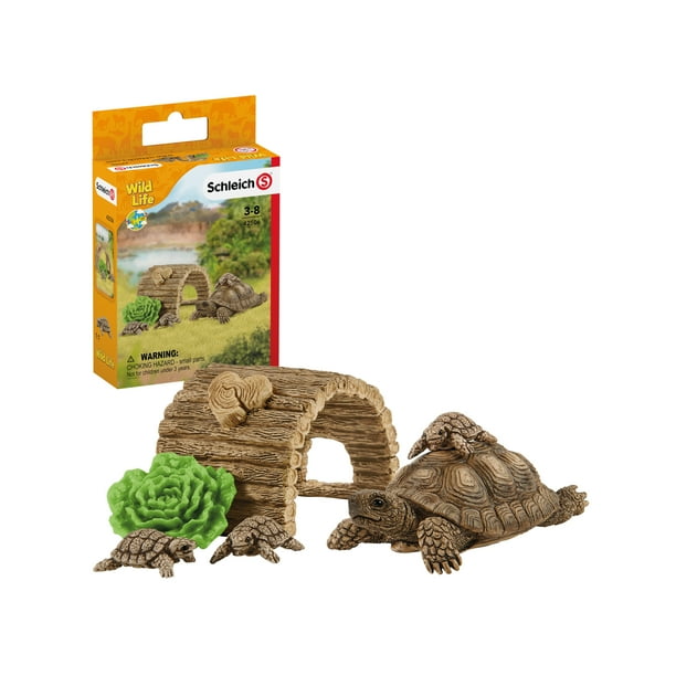 Schleich Wild Life 6Piece Tortoise Toy Figure with Hatchlings and