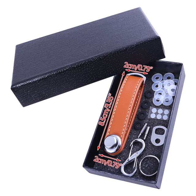 Agiferg Leather Key Organizer Creative Key Chain Key Storage Device Key Bag Men And Women Storage Key Bag