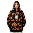 thumbnail image 2 of WAYUTE Halloween Oversized Sweatshirts with Pocket Front Carry Pet Pouch for Small Cat Puppy Holder Carrier Hoodie Relaxed Fit Casual Streetwear, 2 of 4