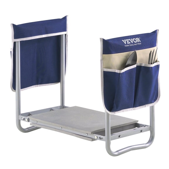 Garden Kneeler with 11" EVA Pad, 2 in 1 Folding Garden Stool and Heavy Duty Bench with Dual Tool Bags, Portable Gardening Seat with Handles for Seniors, Supports 330 lbs, Lightweight and Easy Storage