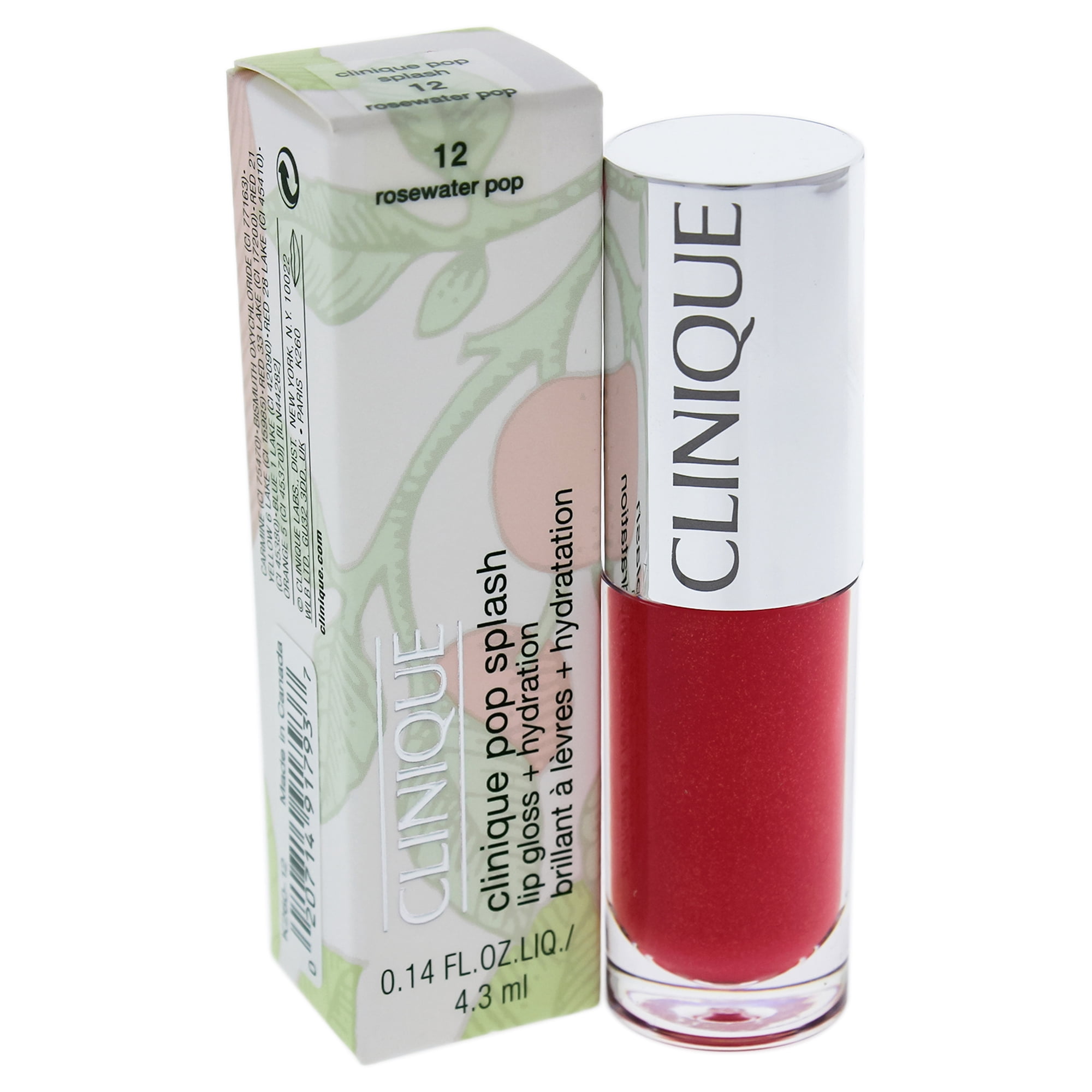 Clinique Pop Splash 12 Rosewater Pop by Clinique for Women 0.14 oz Lip Gloss