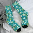 thumbnail image 7 of Tropical Floral Socks Autumn Anaina Hou Hawaiian Stockings Trendy Women Men Warm Socks Des, 7 of 7
