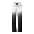 thumbnail image 4 of Sngxgn Pants for Women Casual Drawstring Waist Wide Leg Loose Pants with Pocket(Grey,M), 4 of 6