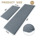 thumbnail image 2 of Buganda Kitchen Rugs and Mats, Sets of 2 Runner Rugs, Anti Fatigue Kitchen Rugs, Non Slip Waterproof Floor Mats, 17.3"x59"+17.3"x29", Grey, 2 of 9