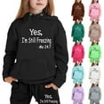 thumbnail image 7 of SUXIAN Children Boys and Girls Long Sleeve Letter Printed Lightweight Hoodie Sweatshirts and Long Pants Set Outfit Cozy Outfits Sweatsuits Sets Brown 160, 7 of 7