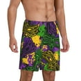 thumbnail image 2 of Kdxio Mardi Gras7 Print Mens Sleep Shorts Bottoms Soft Comfy Pajama Wear Pants with Drawstring Pockets, 2 of 7