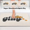 thumbnail image 3 of Xsinufn Fall Bathroom Rugs,Truck Buffalo Plaid Pumpkin Autumn Bath Rugs for Bathroom Non-Slip and Washable,Soft Absorbent Quick Dry Diatomaceous Earth Bath Mats Inside Entryway Door Mat 17"x27", 3 of 5