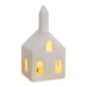 thumbnail image 4 of Ilumina navideño, casas de cerámica, decoración navideña, decoraciones navideñas decorativas rústicas, adorno de escritorio para regalo de estilo B Macarena Figura Casa de Pueblo, 4 of 8