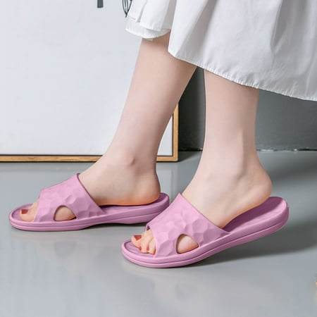 

AXXD Sandals Women Non-slip Soft Bottom Bathroom Household Lightweight Slippers(37-38 Purple)