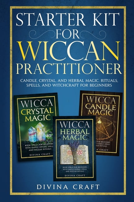Starter Kit for Wiccan Practitioner : Candle, Crystal, and Herbal 