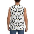 thumbnail image 4 of Fotbe Men's Lovely Penguin Print Men's Sleeveless Muscle Tank Tops Casual T-Shirts for Gym Workout Beach-XX-Large, 4 of 8