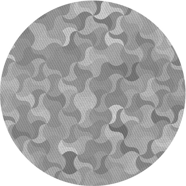 Ahgly Tapis Rond Lavable en Machine Intérieur Transitionnel Gris Nuage Gris, 8 Pieds Rond