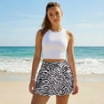 thumbnail image 3 of Yuyamidu Zebra Stripe Athletic Skorts for Women Active Skort Lightweight Skirt for Running Tennis Golf Workout Sports High Waisted Skirts Size S, 3 of 7
