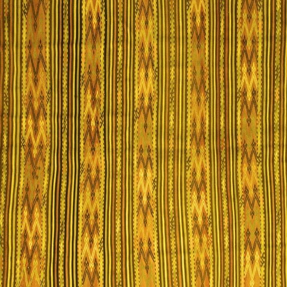Ahgly Company Indoor Square Southwestern Yellow Country Area Rugs, 8' Square
