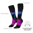 thumbnail image 4 of Naloa Futuristic Purple Panther A、 Thigh High Socks Extra Long Stretchy Sock Women Over Knee High Opaque Stocking Daily Wear, 4 of 6