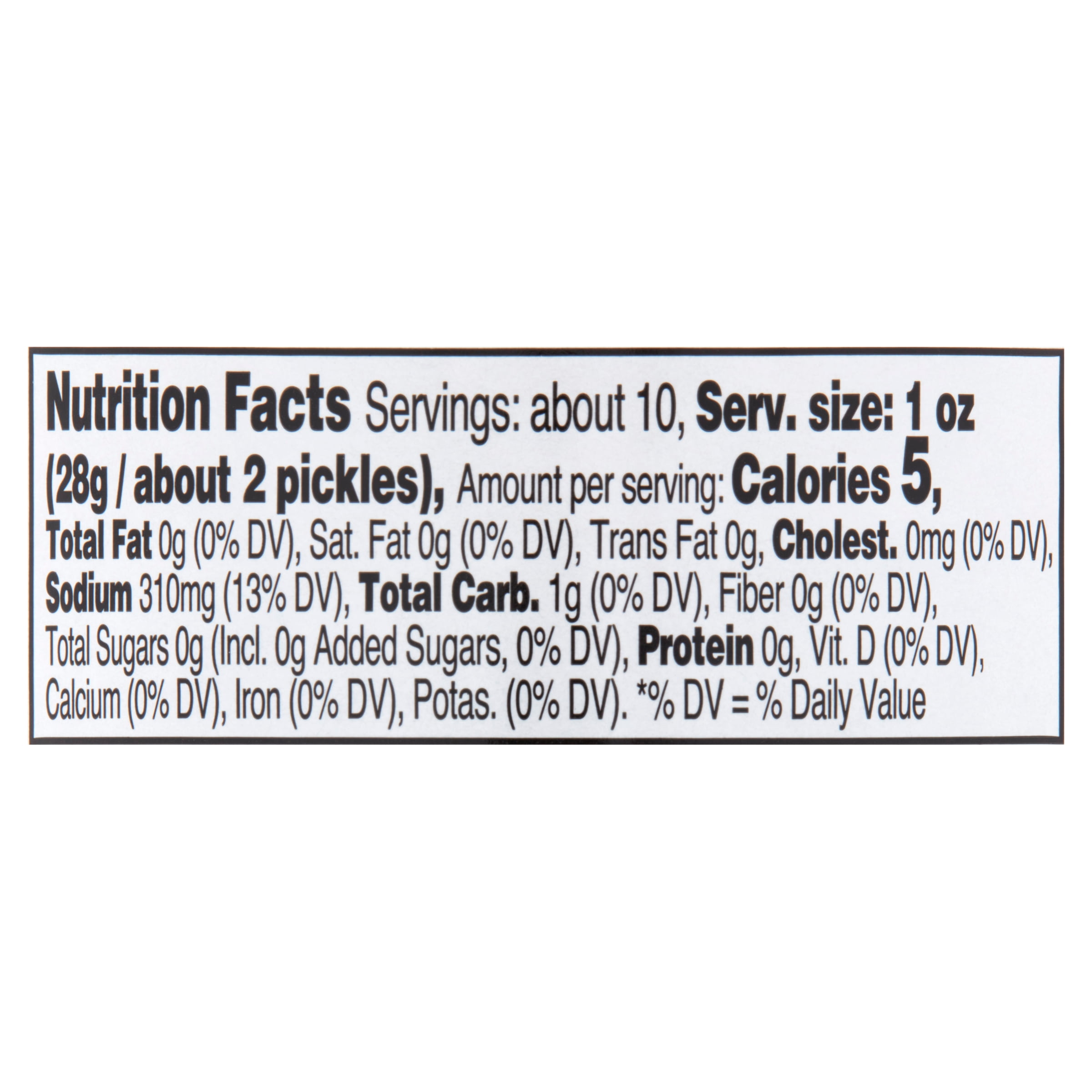 (6 pack) Great Value Kosher Dill Gherkins Fresh Pack, 16 fl oz