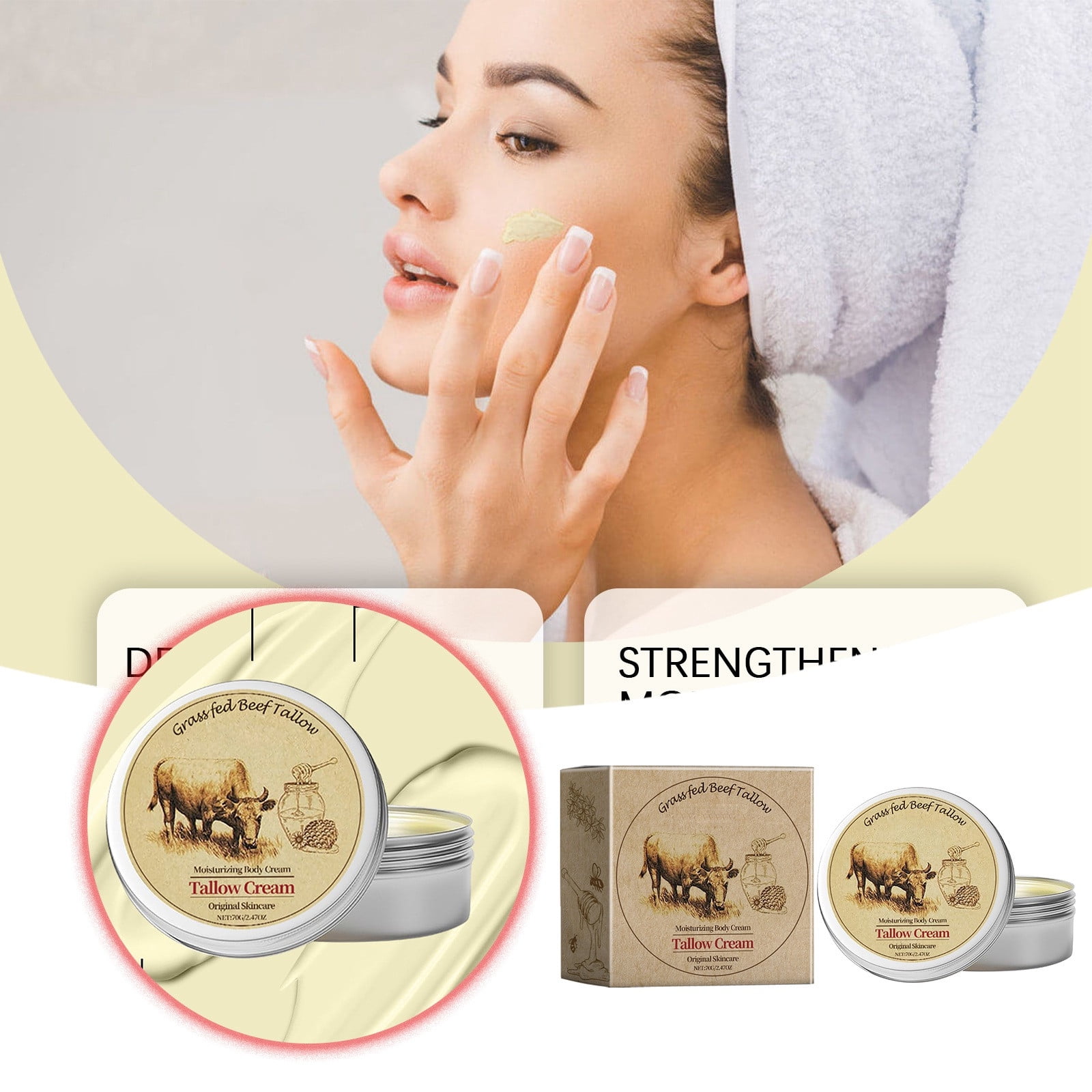 And Nourishing Beef Tallow Moisturizer For Skin Hydration Skin Plumper ...