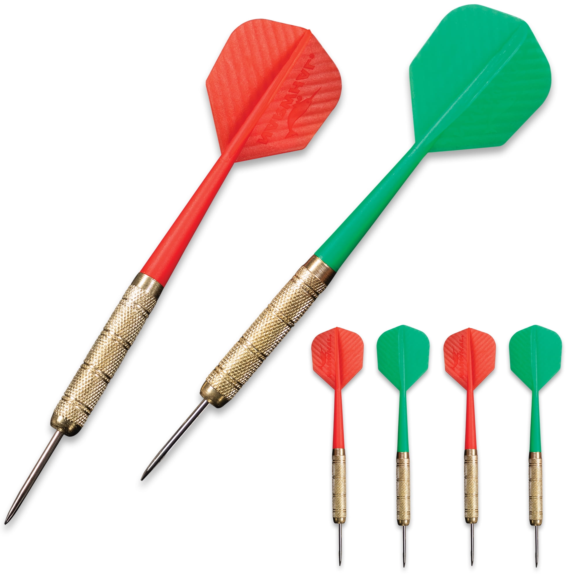 Narwhal Recreational Steel Tip Dart Set for Bristle Dartboards, 18g, 5.6 in. 6 Pack for 2 Players