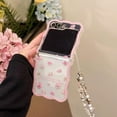 thumbnail image 2 of Cover Case for Galaxy Z Flip 5 with Chain,Beautiful Flower Shockproof Folding Phone Protective Shell,Gift for Girls Women (Pink), 2 of 6