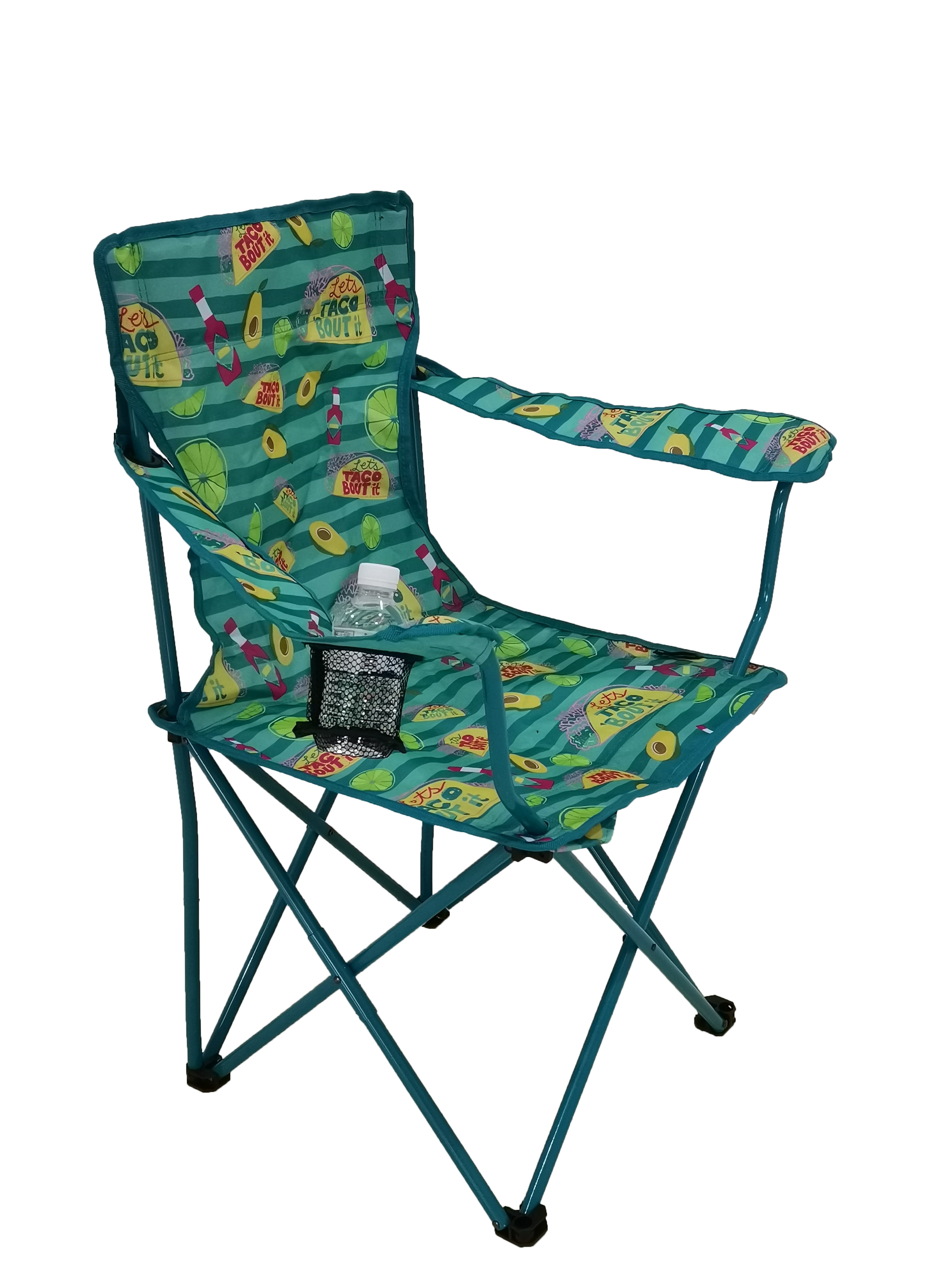 Ozark Trail Camp Chair Taco Design Green with Blue Adult