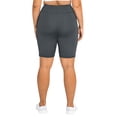 thumbnail image 4 of Domuza Womens Plus Size Biker Shorts with Pockets - High Waisted Spandex Yoga Shorts for Women, Workout Gym Cycling Athletic Dark Gray XL, 4 of 4