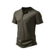 thumbnail image 2 of Lucakuins Hombres Camisa Casual, Manga Corta Cuello Redondo Botones Sólido Suelto Fiesta Calle Primavera Verano Tops Lucakuins  moda, 2 of 5