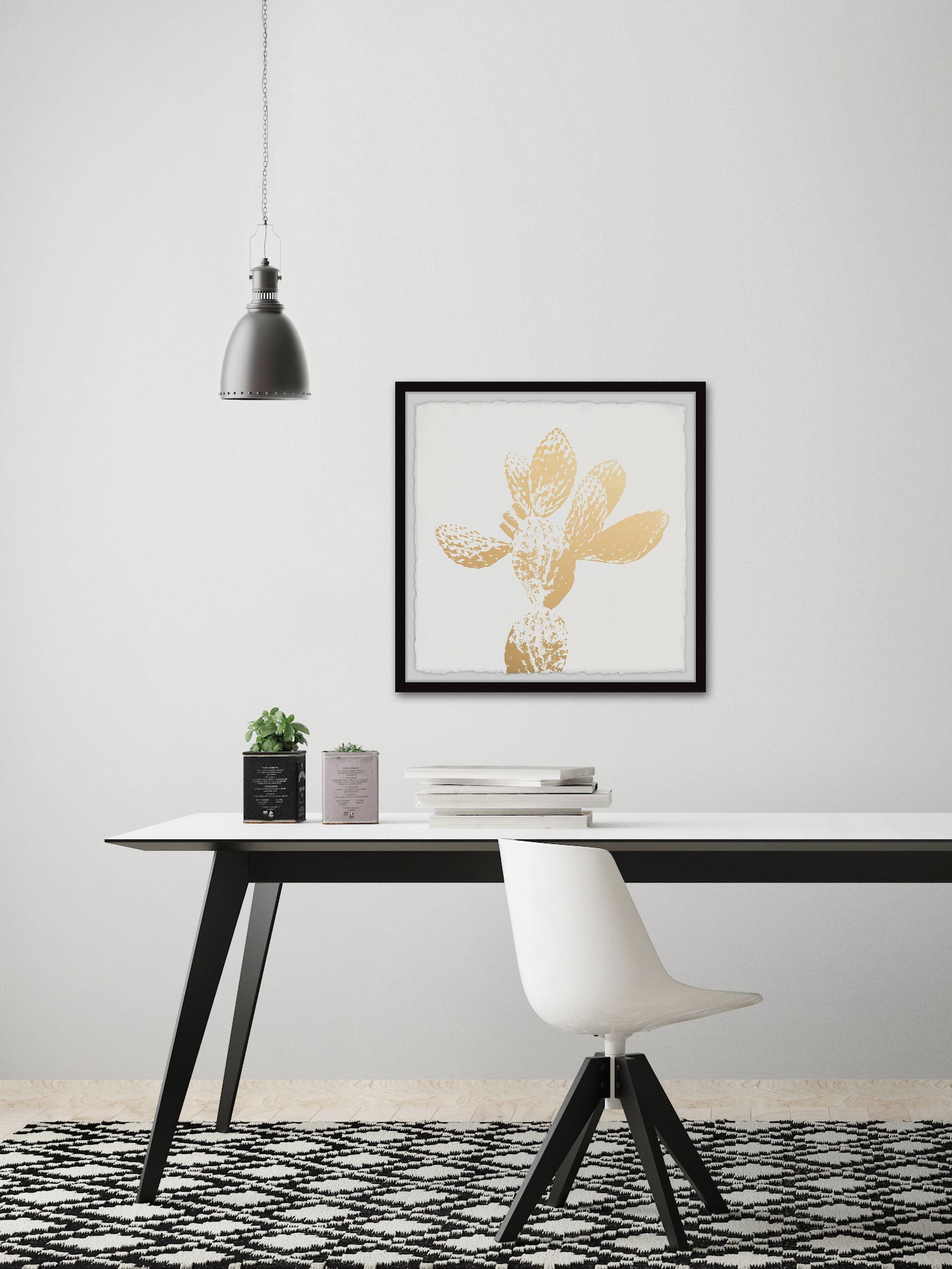 Marmont Hill Yellow Cactus Framed Wall Art
