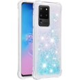 thumbnail image 2 of Compatible with Samsung Galaxy S20 Ultra Case Glitter Luxury Cute Love Liquid Quicksand Clear TPU Girls Women Stylish Bumper Shockproof Protective Case for Samsung Galaxy S20 Ultra Star Blue YB, 2 of 12